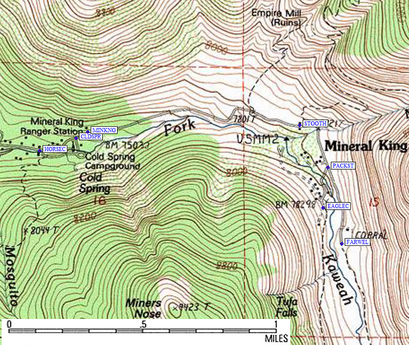 Mineral King trailhead detail