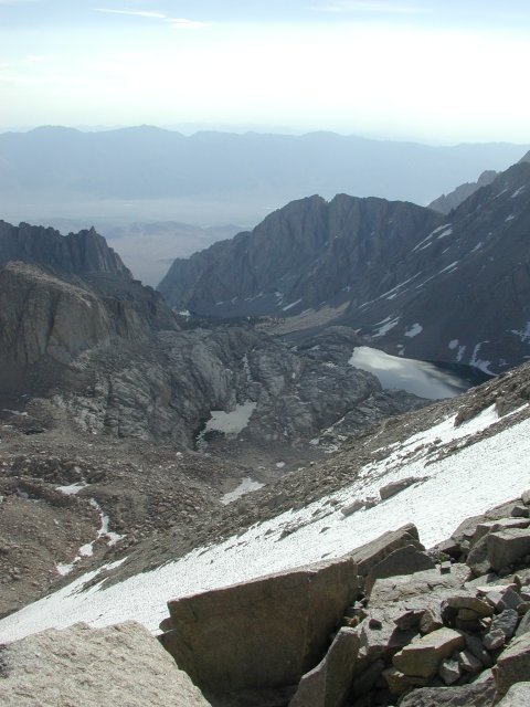 Looking Back Past the Switchbacks to Trail Camp