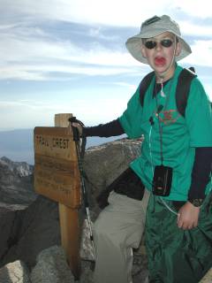 Nathan Taking a Breather at Trail Crest