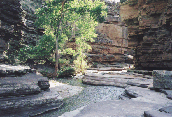 Deer Creek entering a slot canyon, just before hitting the Colorado River