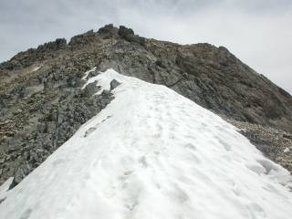 Snow Bridge just before Chicken-Out Ridge