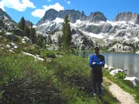 Steve and Minarets from Ediza Lake