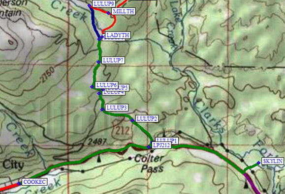 road map near trailhead